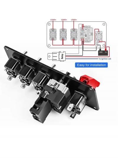 Панель зажигания IronKey L-5, 4 тумблера и кнопка запуска-12